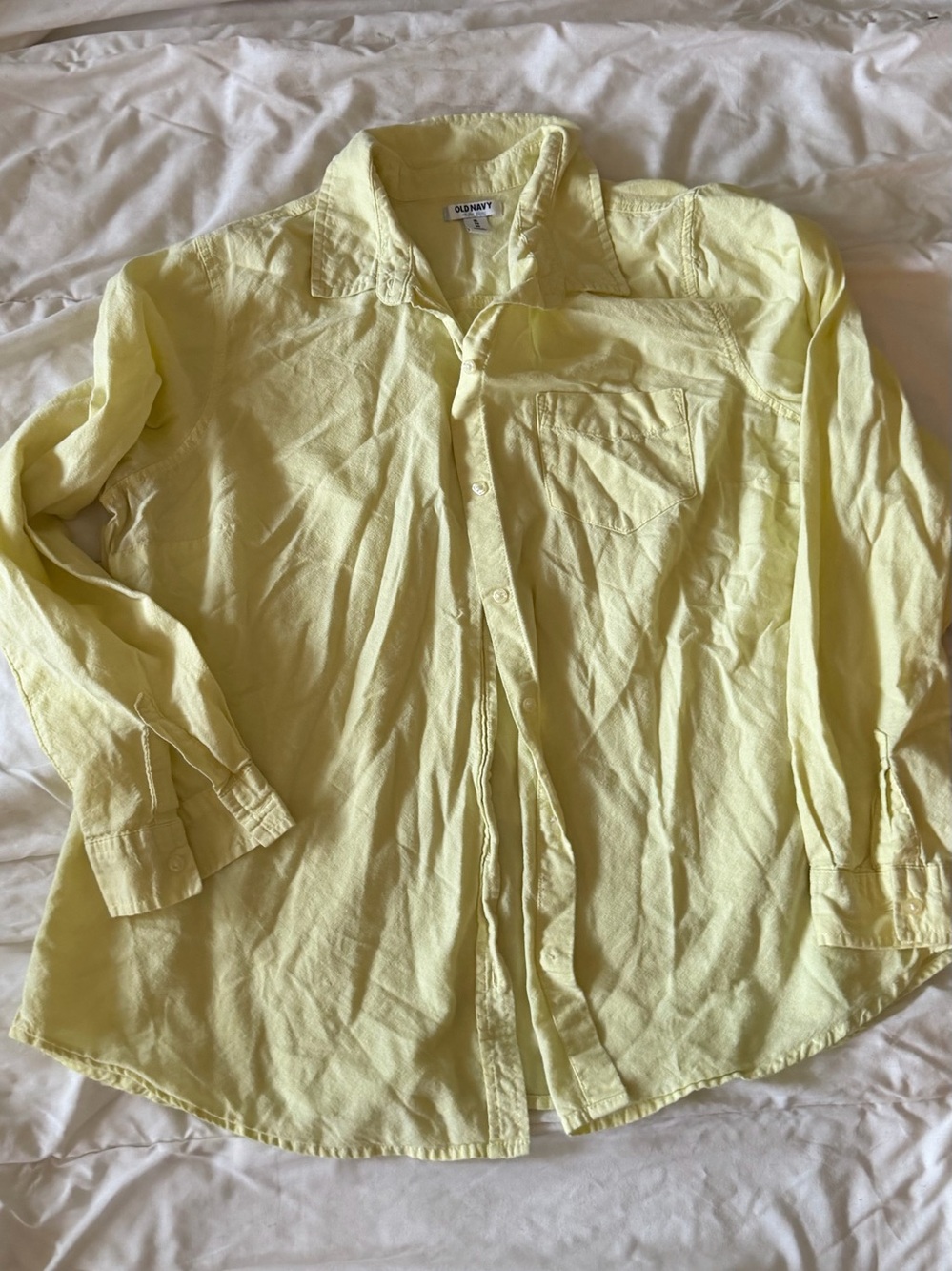 Old Navy women’s Yellow Button-Down Shirt